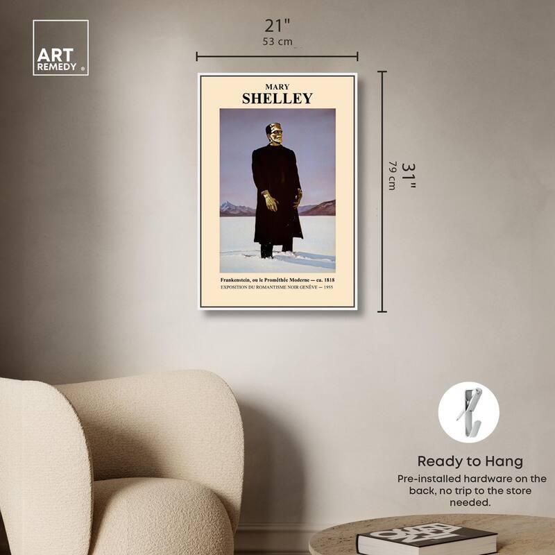 Mary Shelley's Monster Canvas by Art Remedy