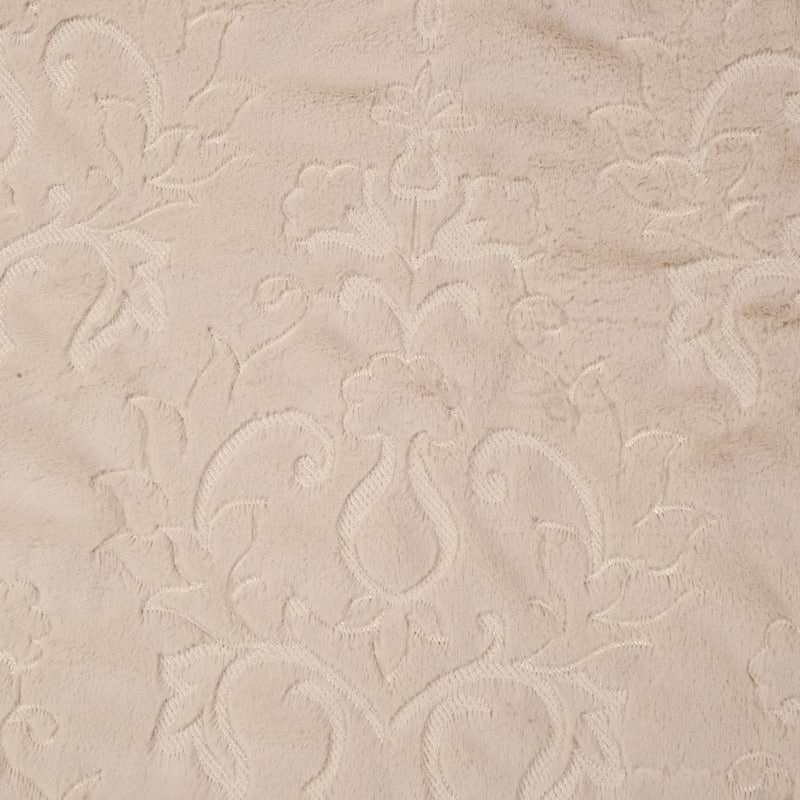 Embroidery Batik FauxFur Sherpa Throw Blanket
