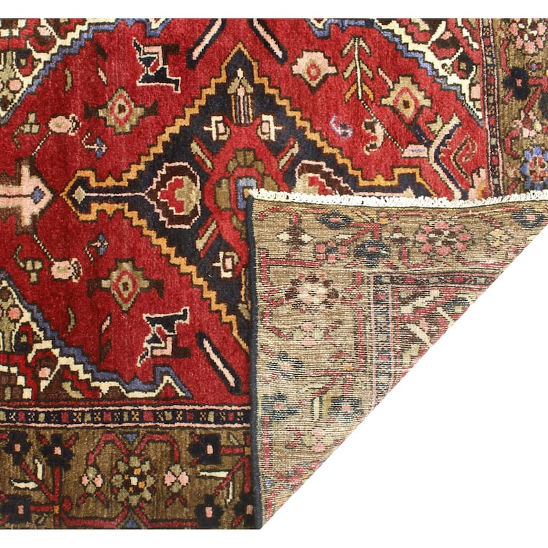 Fine Vintage Distressed Safaa Red/Brown Runner - 2'11" x 9'3"