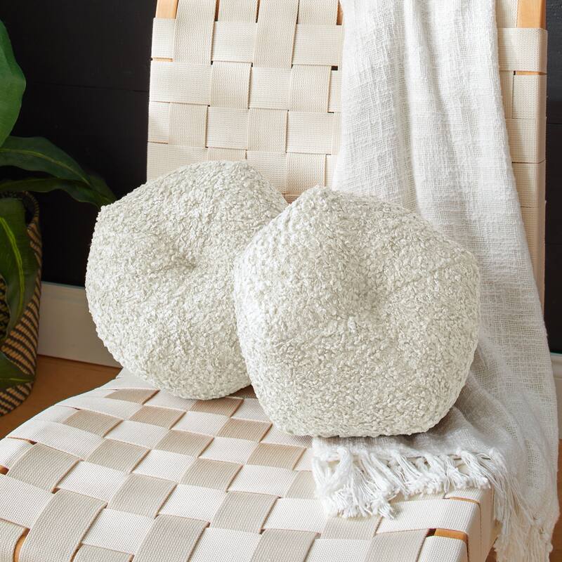 Sorra Home Indoor Soft-Textured Geo Pillows (Set of 2) - Zazzle Quartz