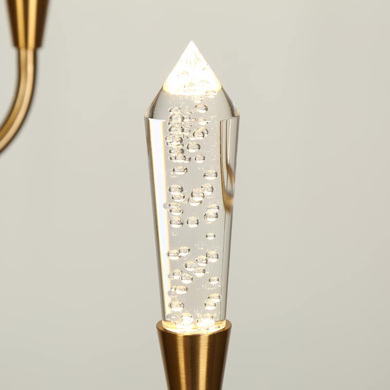 Modern 12-Light LED Gold Chandelier Lights for Living Dining Room - D41.5"xH28.7"