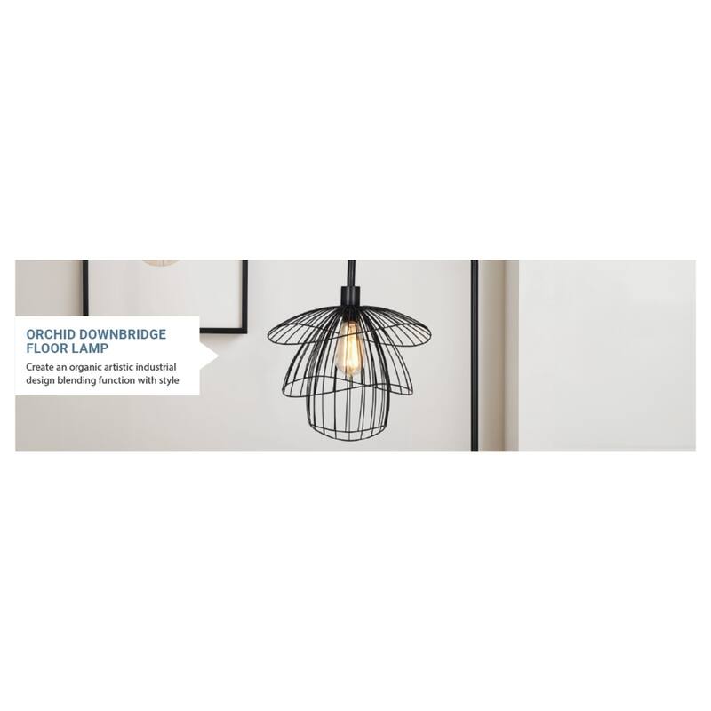 Kenroy Home Orchid Downbridge Floor Lamp - Black
