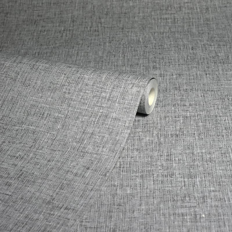 Arthouse Maisie Grey Linen Wallpaper