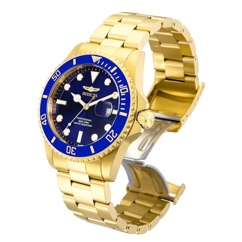 Invicta Men's 33270 Pro Diver Quartz 3 Hand Blue Dial Watch