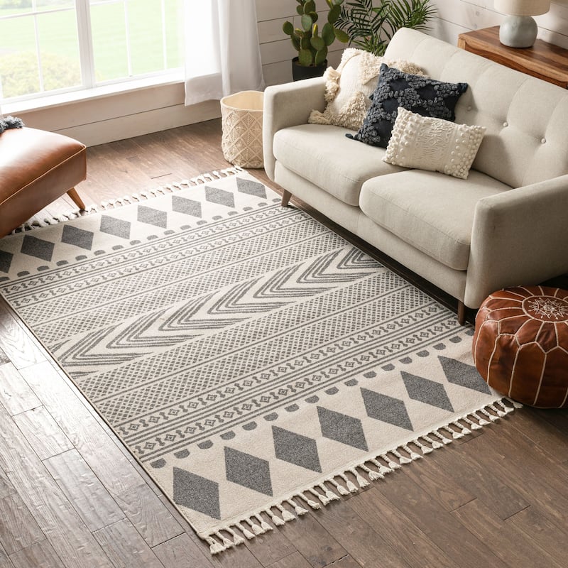 Well Woven Loop De Loop Cruce Geometric Tribal Area Rug