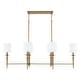 preview thumbnail 1 of 7, Abbie 48" 6-light Island Fixture/ Chandelier Aged Brass