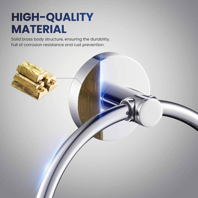 Circular Bathroom Towel Ring - N/A