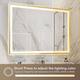 Wall Mounted Back Light Bathroom Framed LED Mirror Anti- Fog With Dimmable Light Touch Sensor And Memory Function