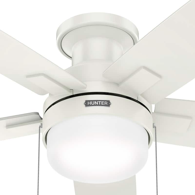 Hunter 52" Anisten Low Profile Ceiling Fan with LED Light and Pull Chain - Modern, Contemporary, Transitional