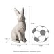 preview thumbnail 7 of 55, Glitzhome MgO Standing Rabbit Bunny Garden Yard Statue Indoor Figurines