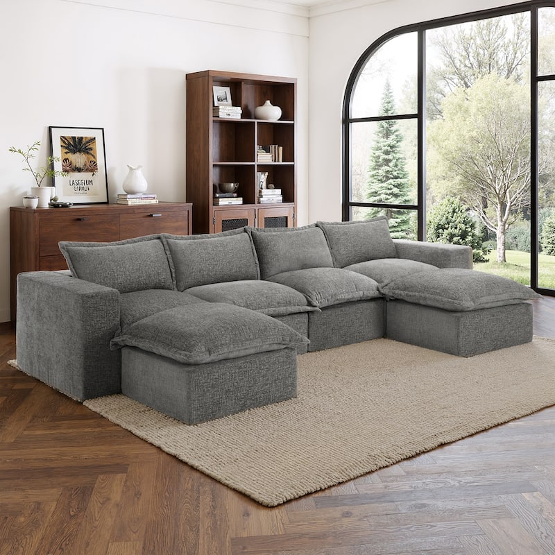 Comfy Cloud Couch Plush Modular Sectional Sofa For Living Room