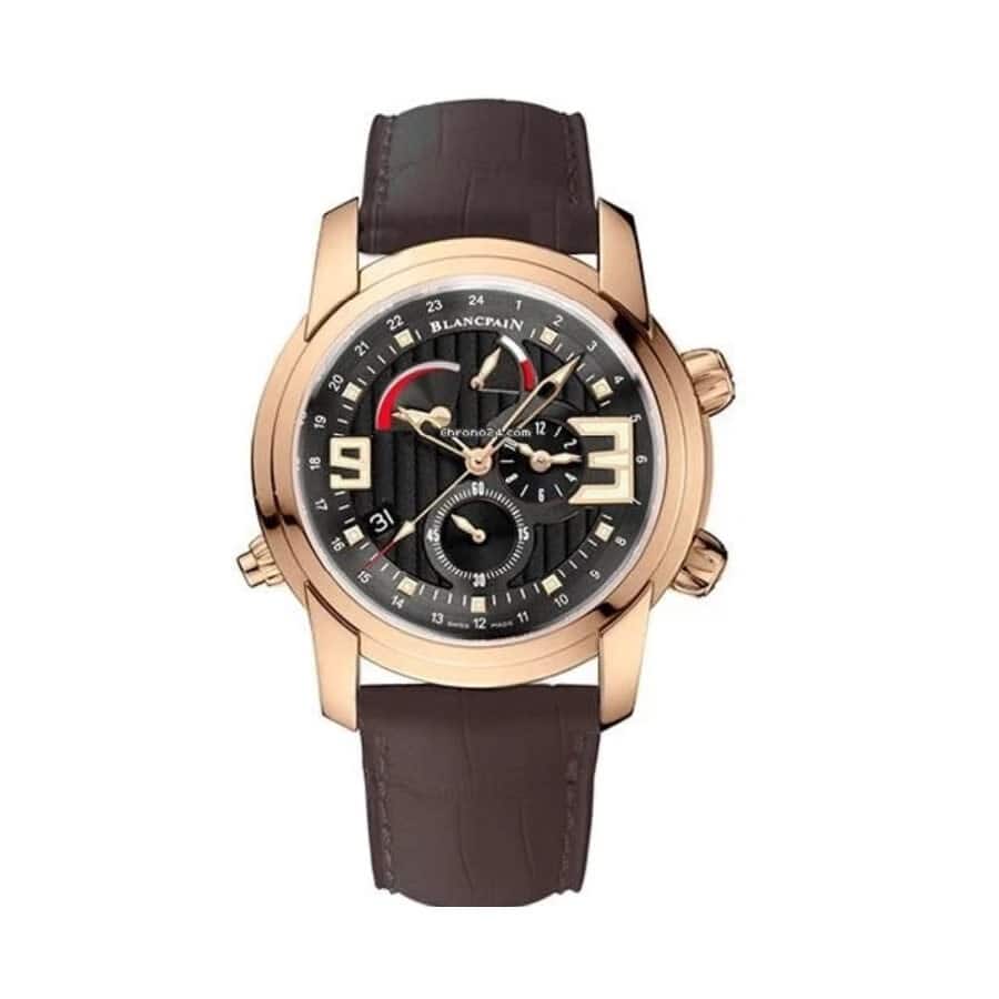 Blancpain L-Evolution Reveil GMT Alarm RG Men's Watch - Black - 43mm