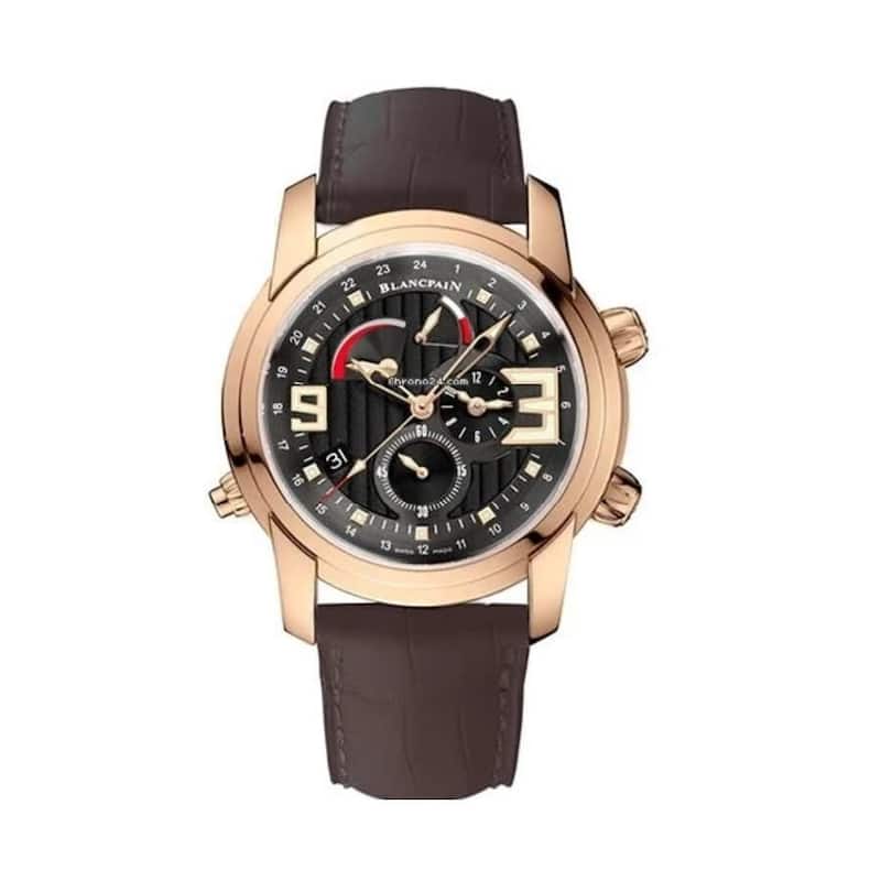 Blancpain L-Evolution Reveil GMT Alarm RG Men's Watch - Black - 43mm