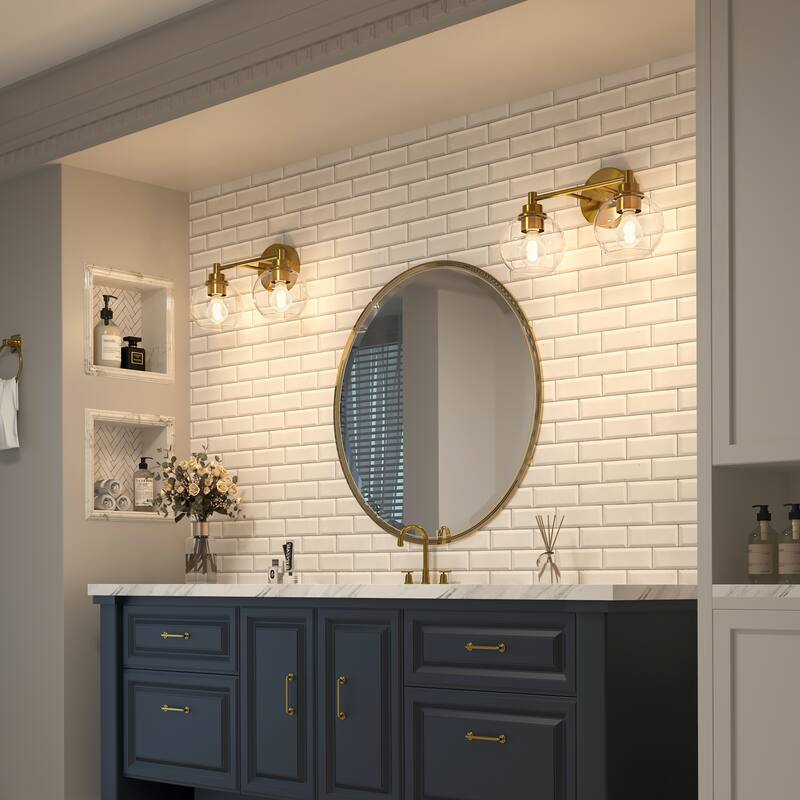 Dimmable Bathroom Vanity Light Globe Glass Shades