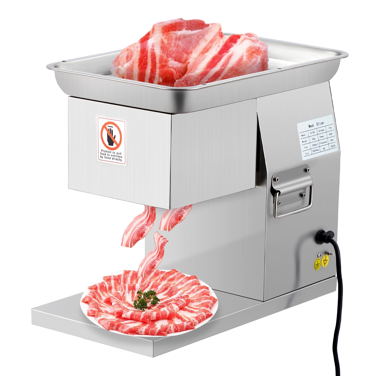 Electric Meat Slicer Automatic Operation with Detachable Blade - 800W