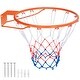 preview thumbnail 1 of 7, Gymax 15'' Basketball Rim Wall Door Mounted Basketball Hoop w/ All Orange - Kids