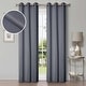 preview thumbnail 49 of 168, Superior Linen Washable Room Darkening Curtains, Set of 2 Panels 42" x 108" - Charcoal