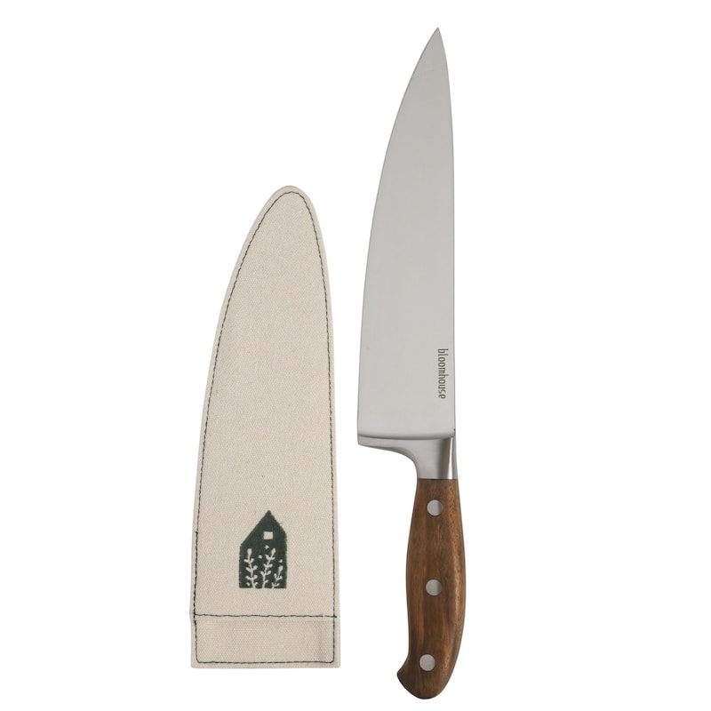 Bloomhouse Italian Walnut Forged German Steel Cutlery Series - Chef 8in