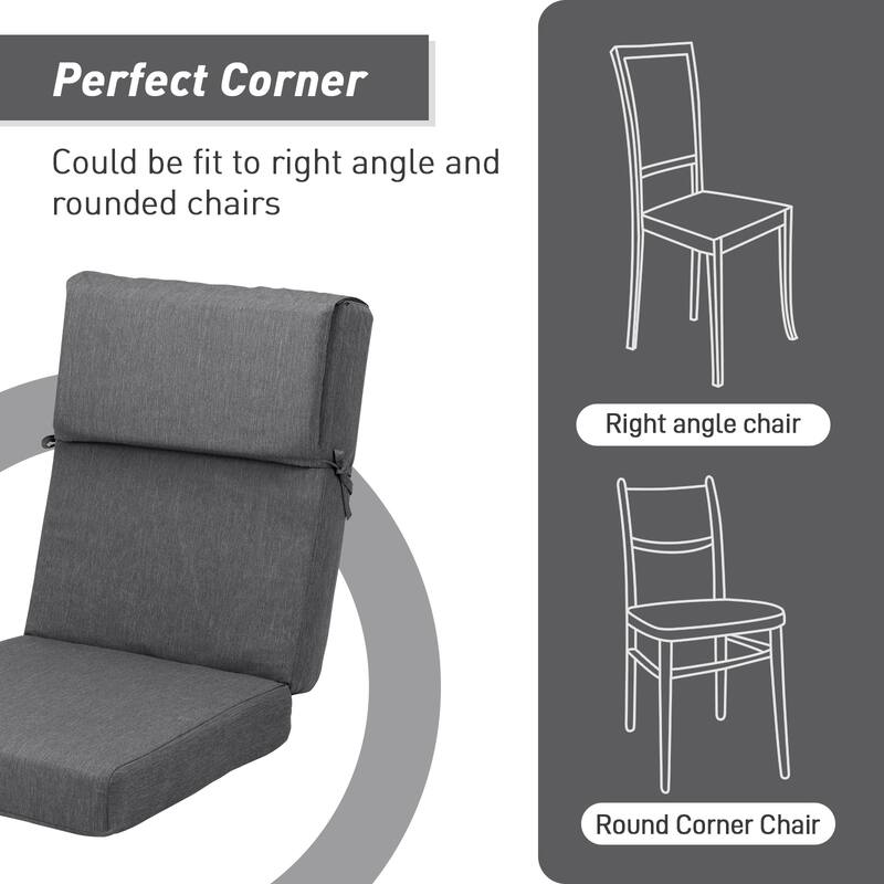 Aoodor Patio High Back Chair Cushions Set of 2