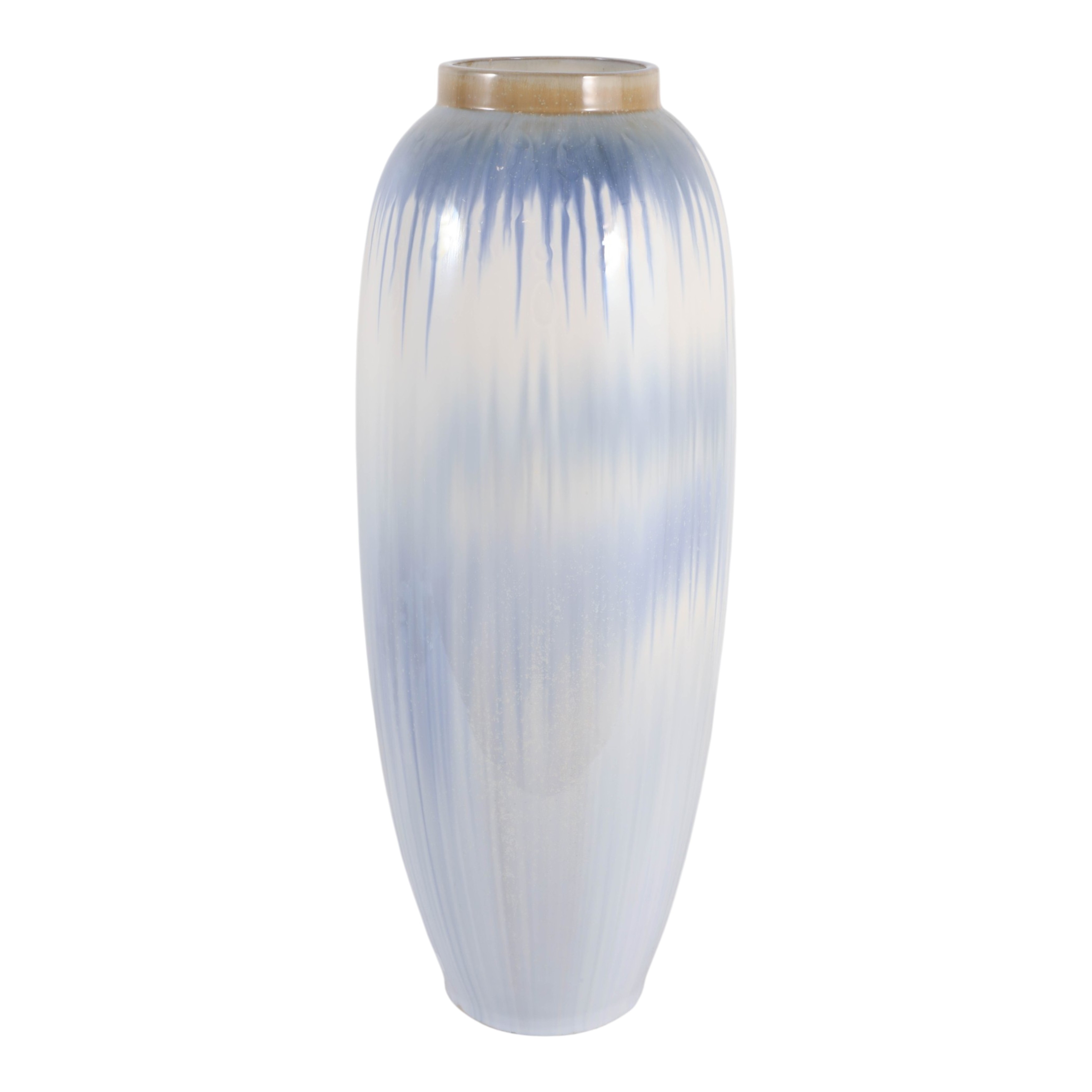 Modern Stoneware Ceramic Decorative Vase with Unique Twisted Design
