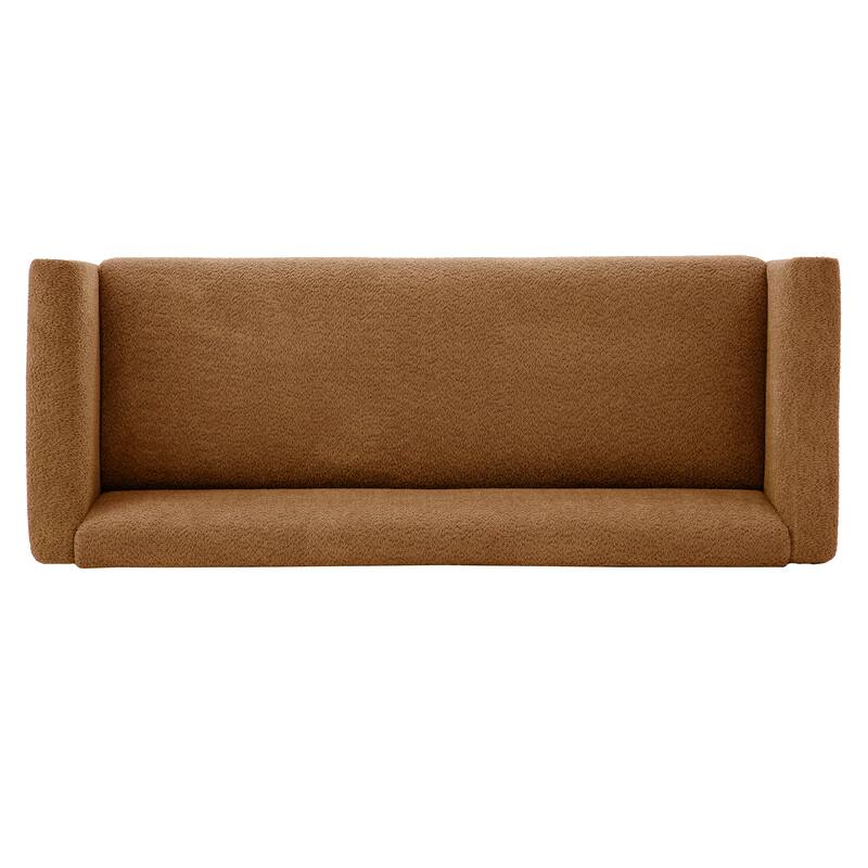 Christopher Knight Home - Soft Upholstered 78.7" 3-Seater Sofa with Rubberwood Legs