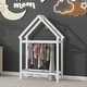 preview thumbnail 28 of 39, Kids bedroom set Twin size wood house bed with storage shelf and hanger