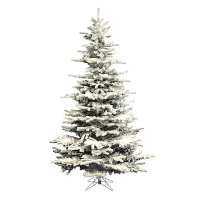 Vickerman 8.5' Flocked Sierra Fir Artificial Christmas Tree, Unlit