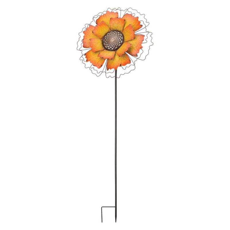 Giant Rustic Flower Stake - Orange