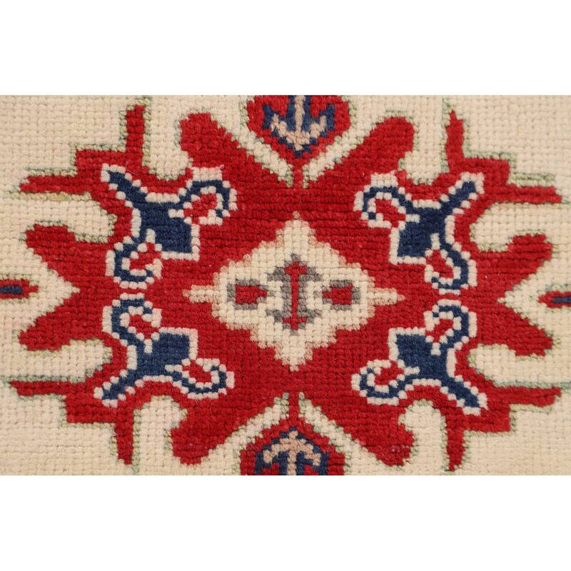 Kazak Oriental Accent Rug Handmade Wool Carpet - 3'0" x 4'0"