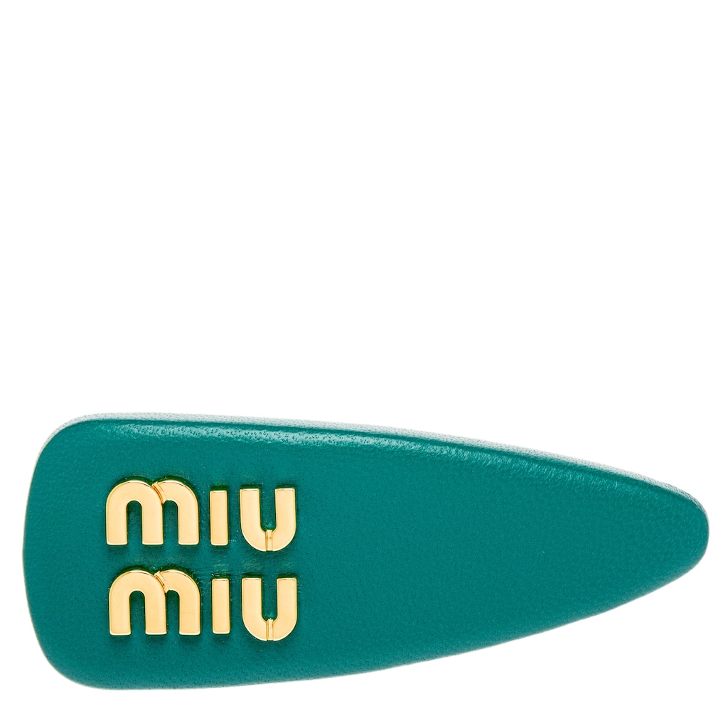Miu Miu Nappa Leather Hair Clip
