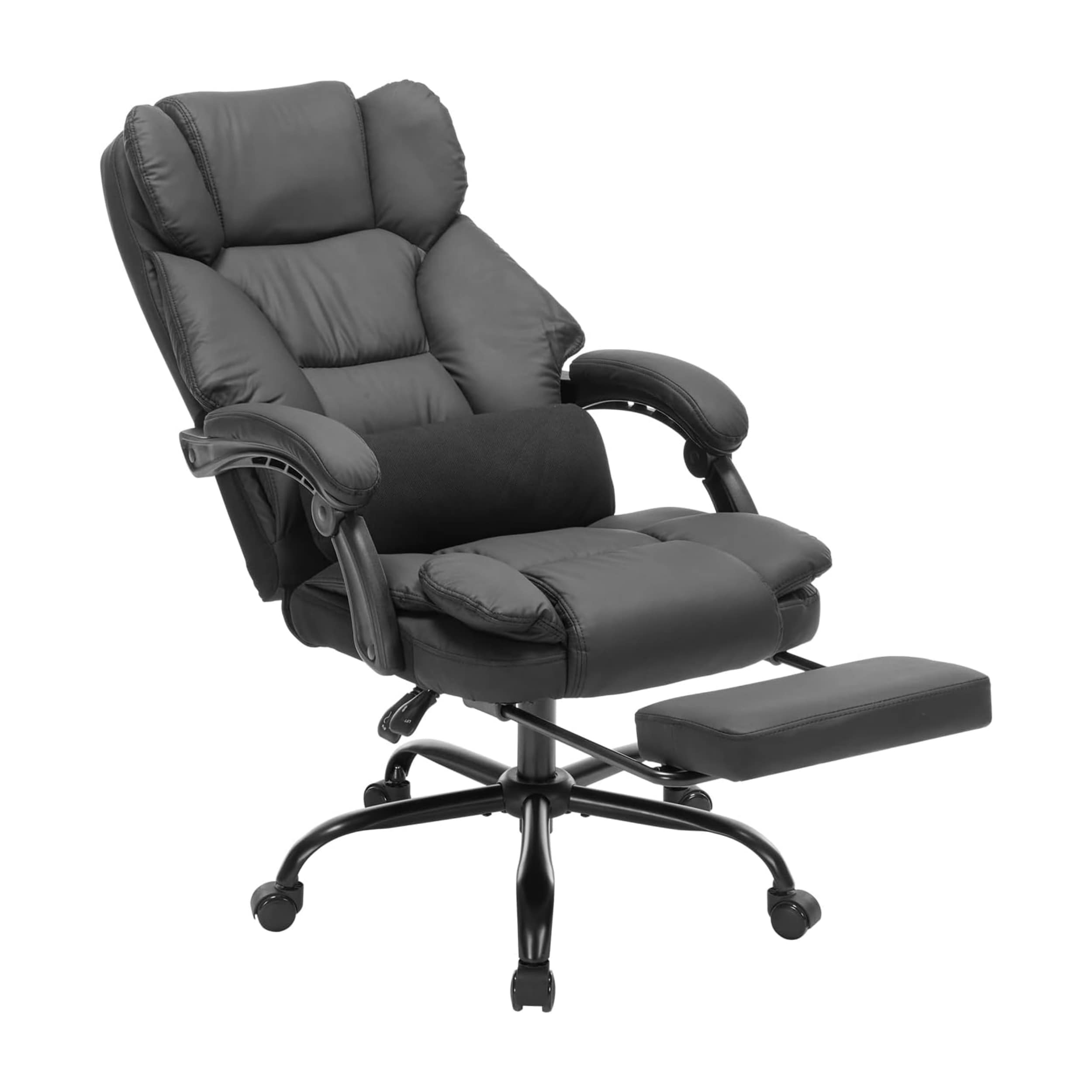 400LB Office Chair with Footrest & Lumbar Pillow, Ergonomic Desk Chair