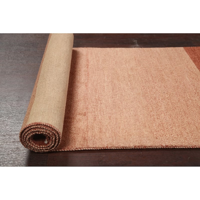 Modern Gabbeh Kashkoli Oriental Runner Rug Wool Hand-knotted Carpet - 2'9" x 16'8"