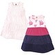 preview thumbnail 1 of 0, Hudson Baby Girls Cotton Dresses, Pink Navy Floral 2T - Pink Navy Floral