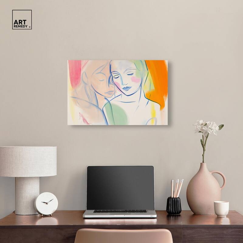 Brushstroke Bond Canvas by Art Remedy, Gallery Wrapped