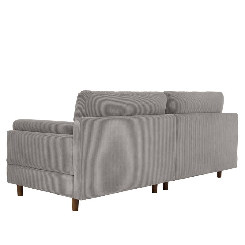 Modern 90" Loveseats Corduroy Sectional Sofa