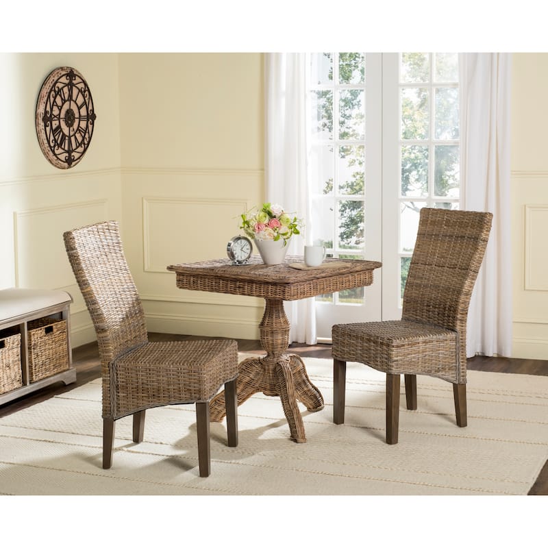 SAFAVIEH RiTVa Grey Dining Chair (Set of 2) - 18.5" x 27.5" x 39" - 19"Wx28"Dx39"H - Grey