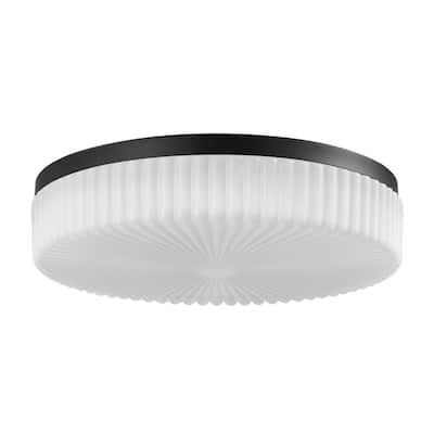 Globe Electric 91009614 15" Wide LED Flush Mount Drum Ceiling Fixture