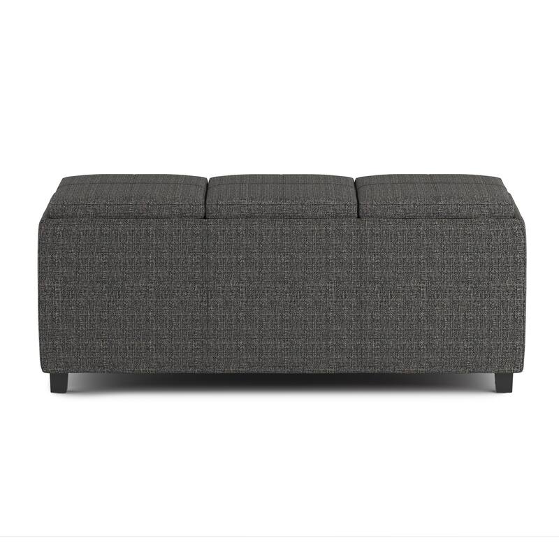 WYNDENHALL Franklin 42-in. Wide Contemporary Rectangular Storage Ottoman