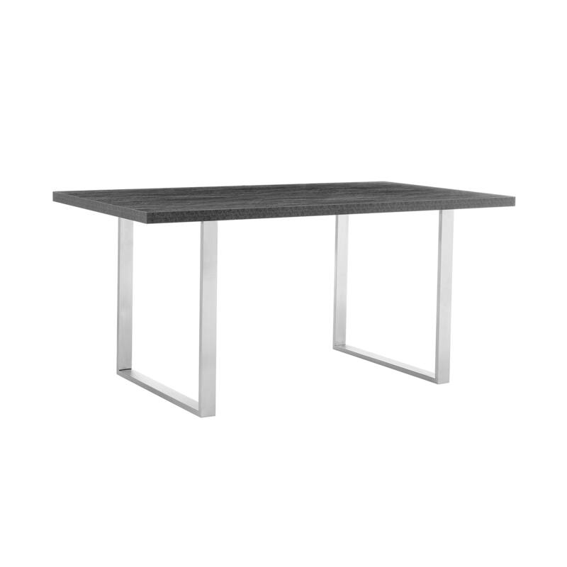 Modern Dining Table - Rectangular Table with Steel Base - Home Kitchen Table - 71