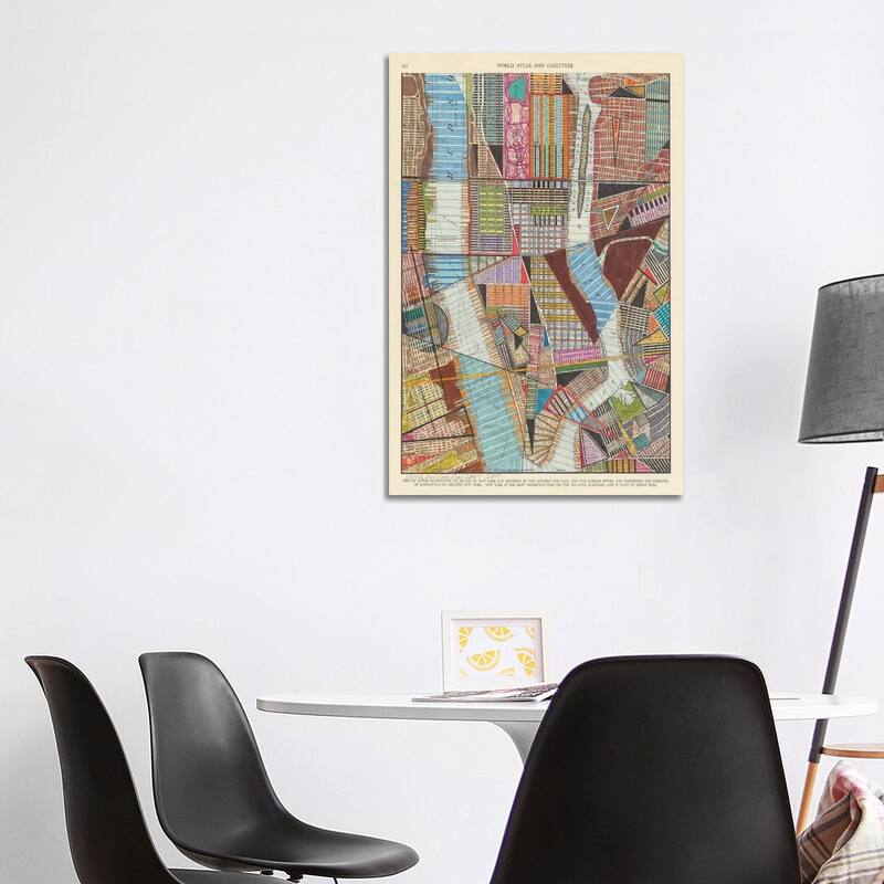 iCanvas "Modern Map of New York II" by Nikki Galapon Canvas Print - 40x26x1.5