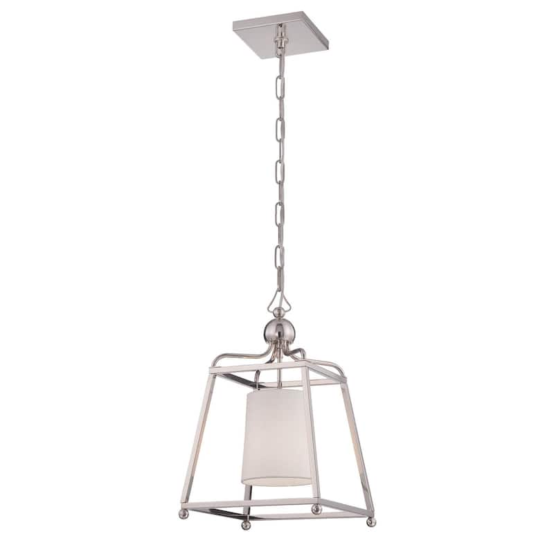 Crystorama Lighting Group Sylvan Single Light 11-1/2" Wide Pendant - Polished Nickel