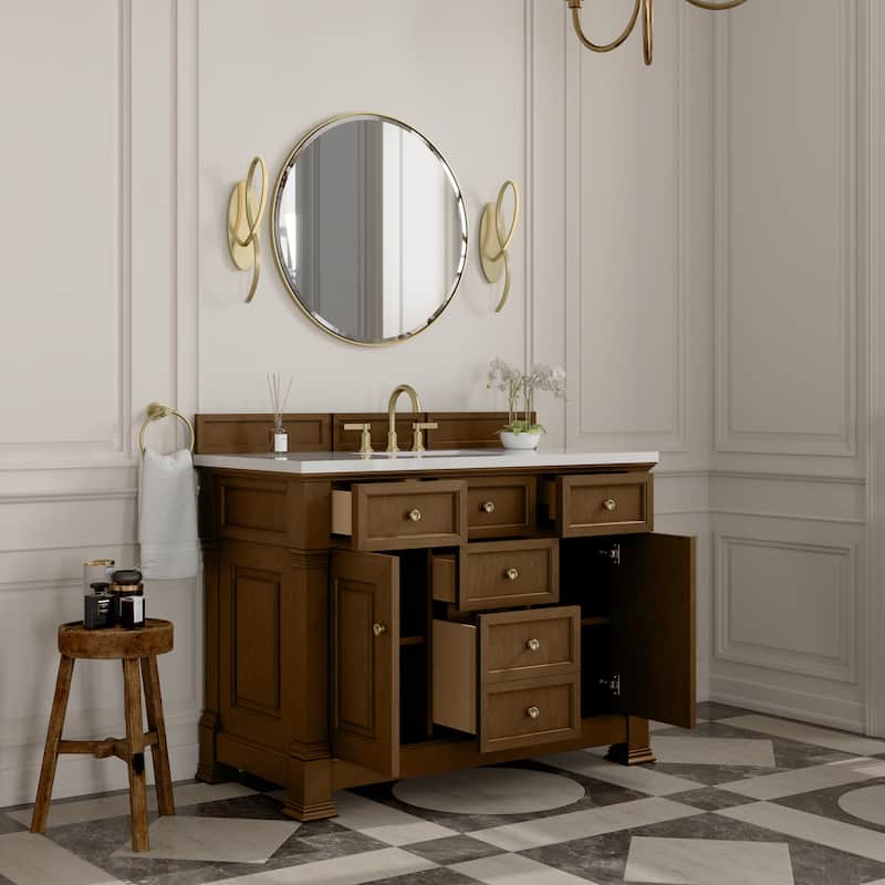 Brookfield 48" Single Vanity, Honey Oak