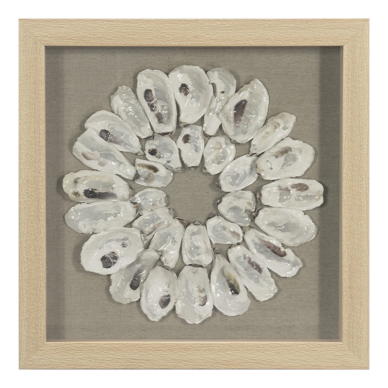 HUJI Sea Shell Rings Shadow Box Wall Decor 2 Piece Set