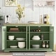 preview thumbnail 6 of 22, 57.4" Farmhouse Storage Sideboard Buffet Cabinet with 4 Glass Doors and Adjustable Shelves