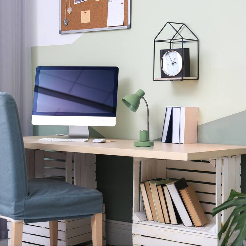 Gooseneck Desk Lamp with Adjustment Shade - 16.25" - Sage Green