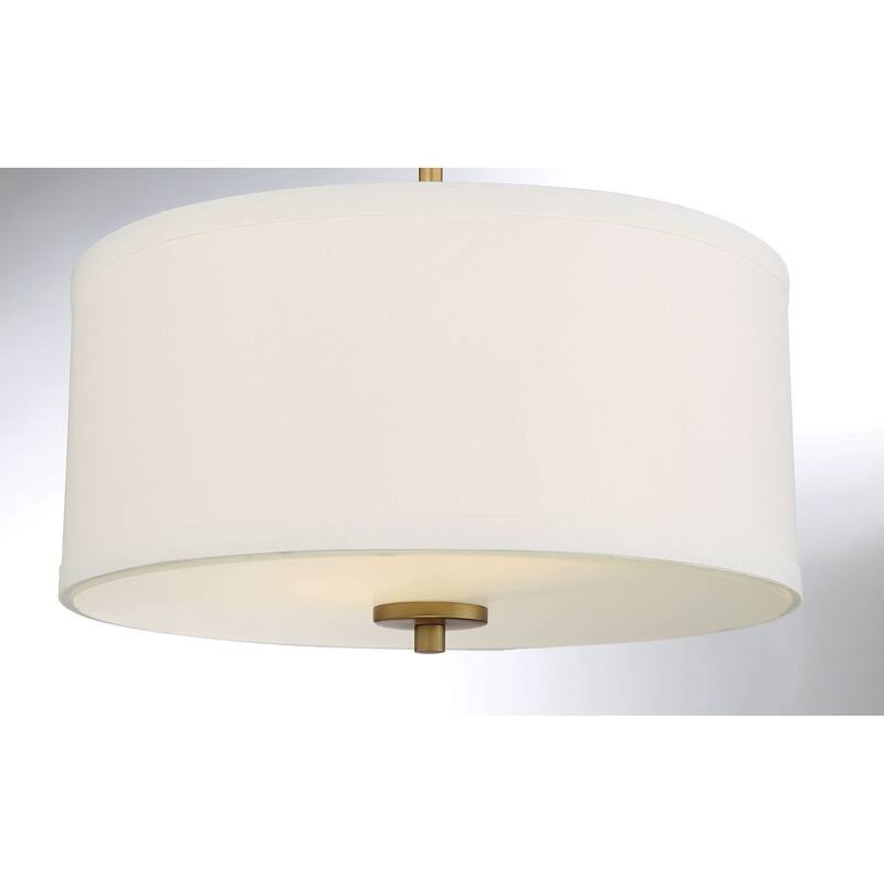 Meridian M60008 2 Light 13" Wide Semi-Flush Drum Ceiling Fixture