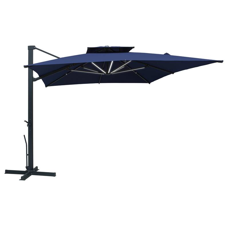 13-Ft Aluminum Dual-Roof Cantilever Umbrella