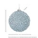 preview thumbnail 4 of 2, 4" Glitter Metallic Mini Bead Ball Ornament Set of 6