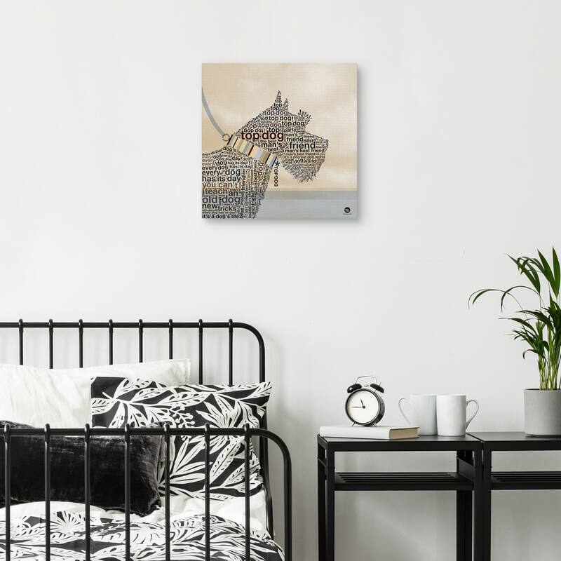 Word Dogs 1 by Dominique Vari Canvas Art Print