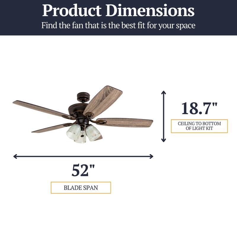 52" Prominence Home Marston Rustic Farmhouse Ceiling Fan, Prismatic Glass, Barnwood Blades - 52-inch